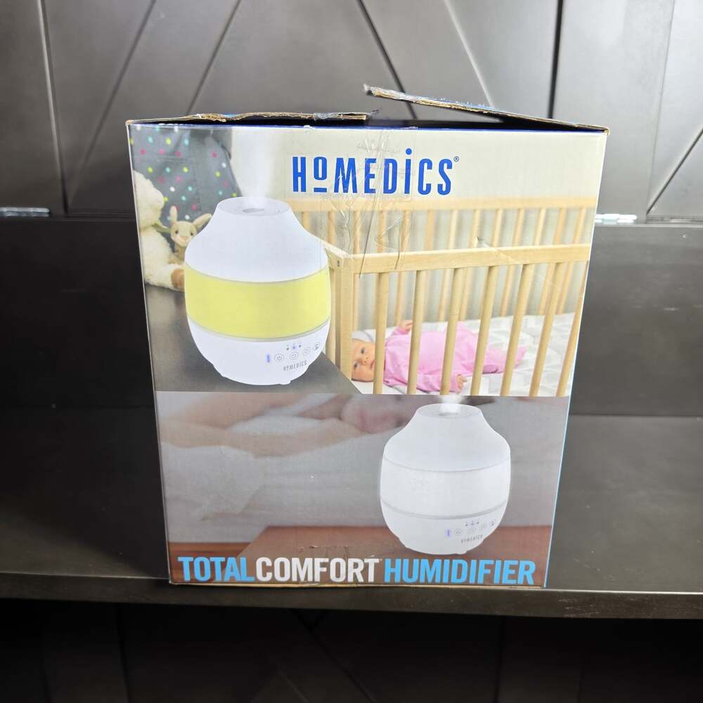 Homedics TotalComfort Cool Mist Ultrasonic Table Top Humidifier - White New Open